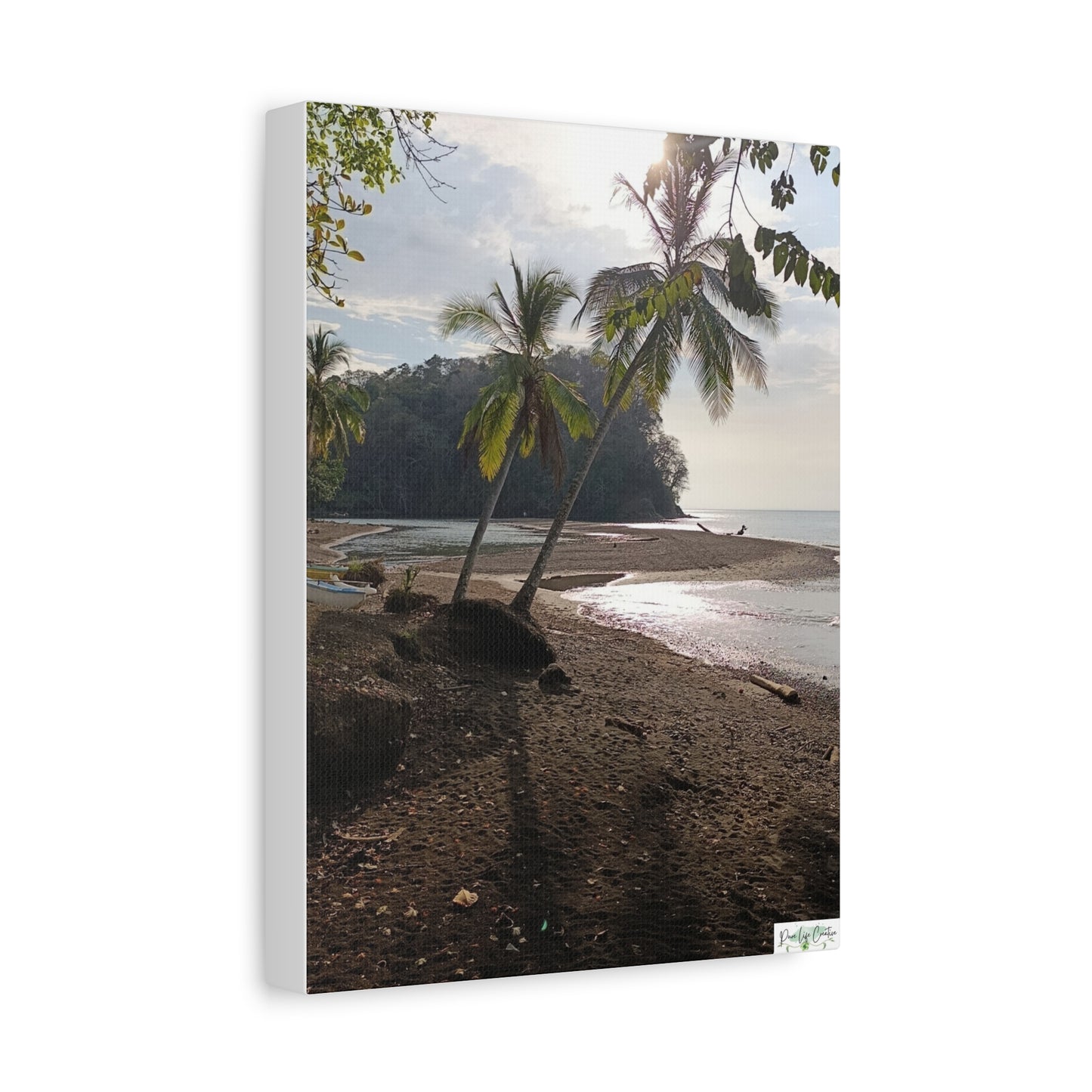 Tropical Palm Beach Canvas Wall Art — Matte Stretched 1.25"