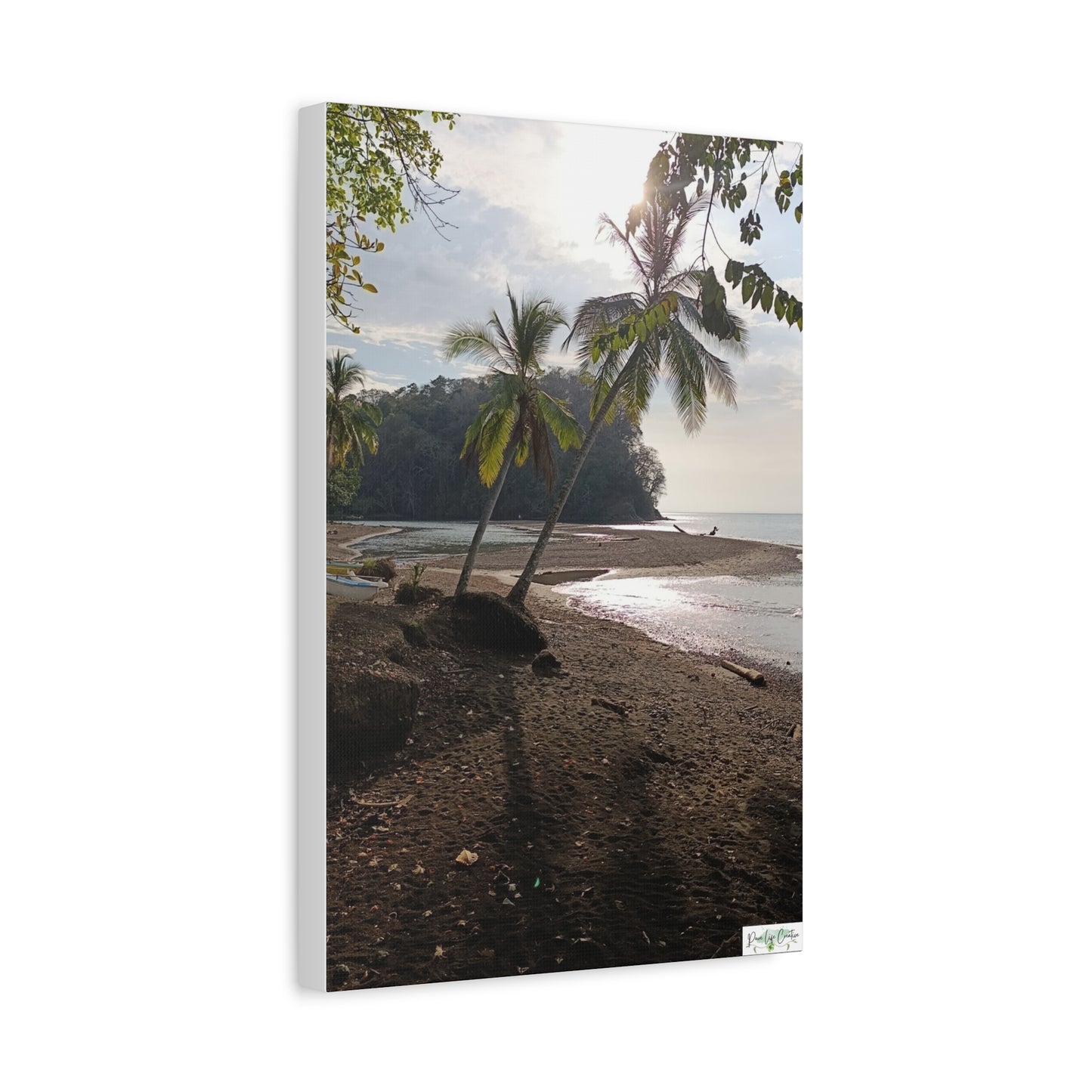 Tropical Palm Beach Canvas Wall Art — Matte Stretched 1.25"