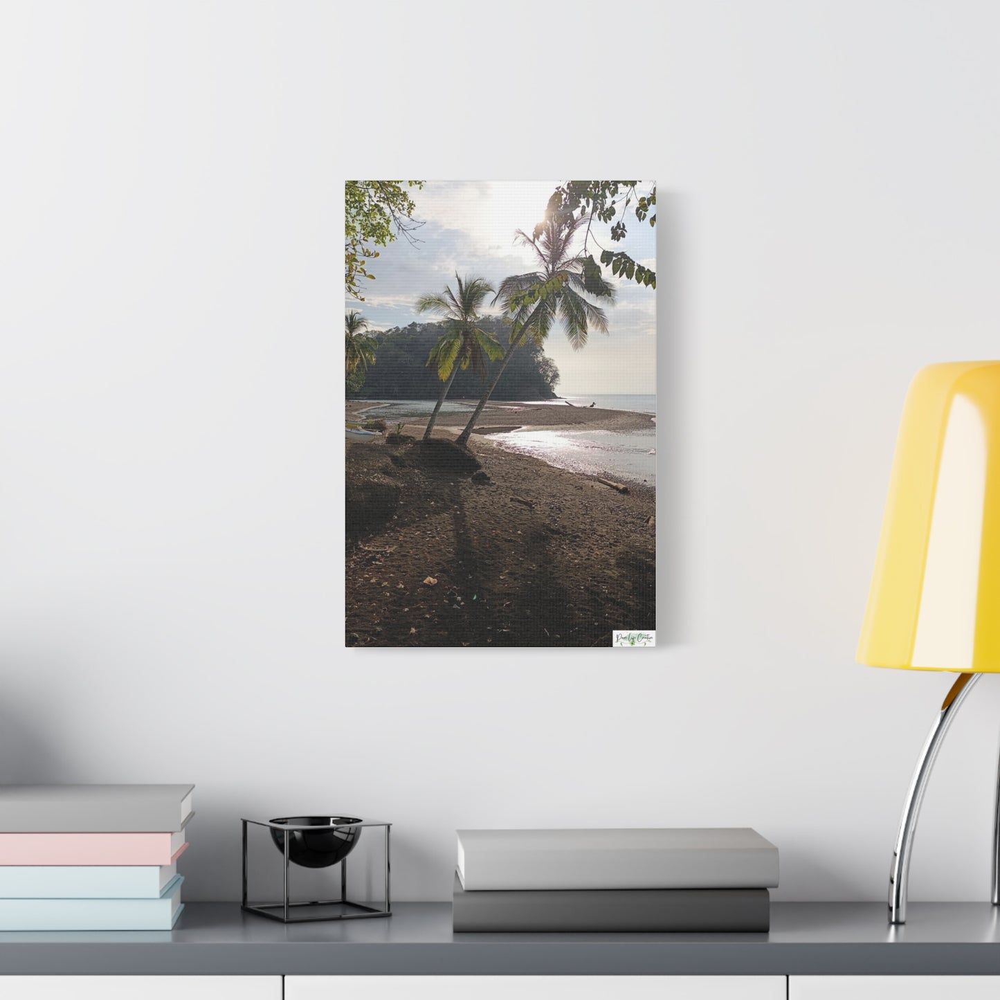 Tropical Palm Beach Canvas Wall Art — Matte Stretched 1.25"