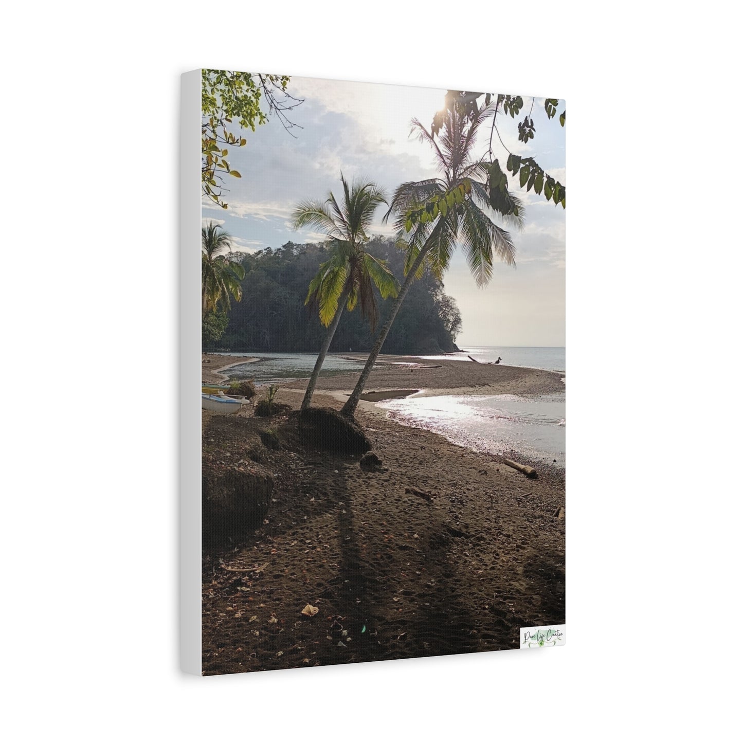 Tropical Palm Beach Canvas Wall Art — Matte Stretched 1.25"