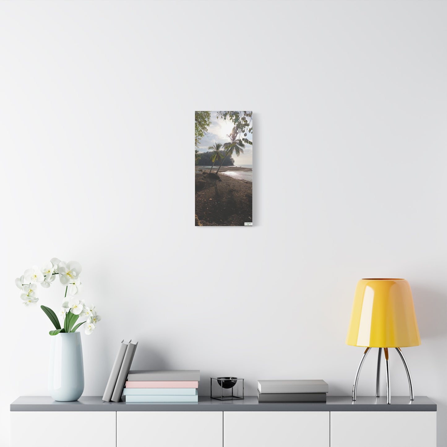Tropical Palm Beach Canvas Wall Art — Matte Stretched 1.25"