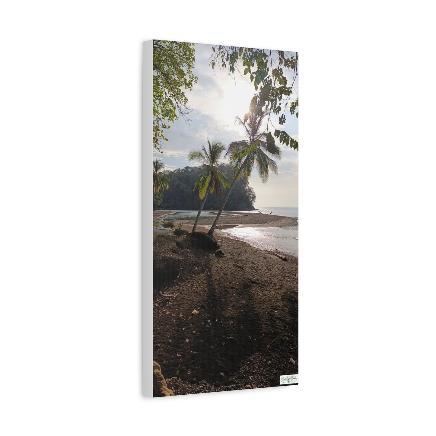 Tropical Palm Beach Canvas Wall Art — Matte Stretched 1.25"