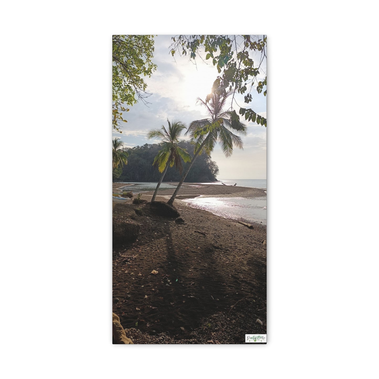 Tropical Palm Beach Canvas Wall Art — Matte Stretched 1.25"