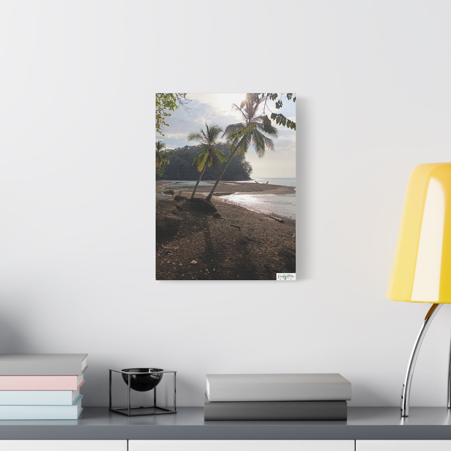 Tropical Palm Beach Canvas Wall Art — Matte Stretched 1.25"