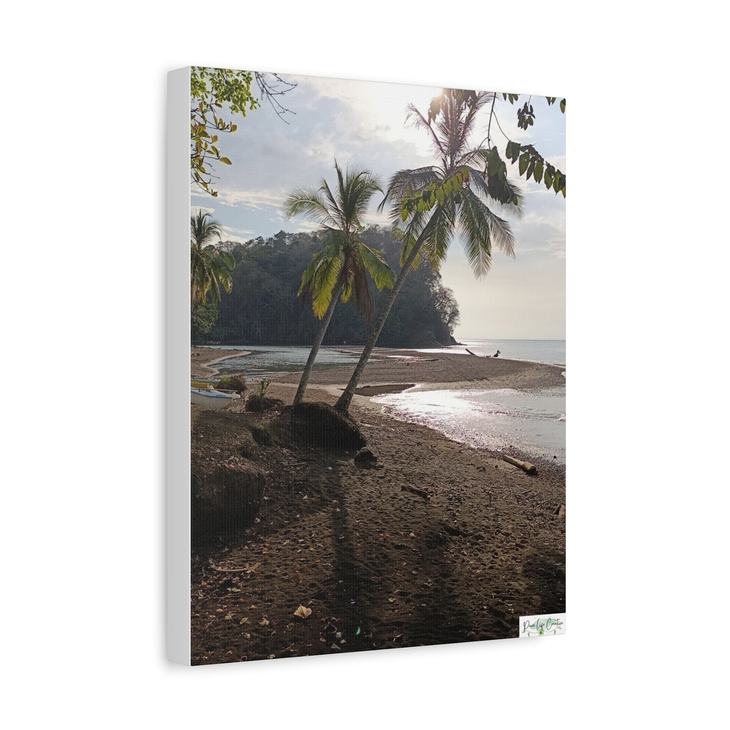 Tropical Palm Beach Canvas Wall Art — Matte Stretched 1.25"