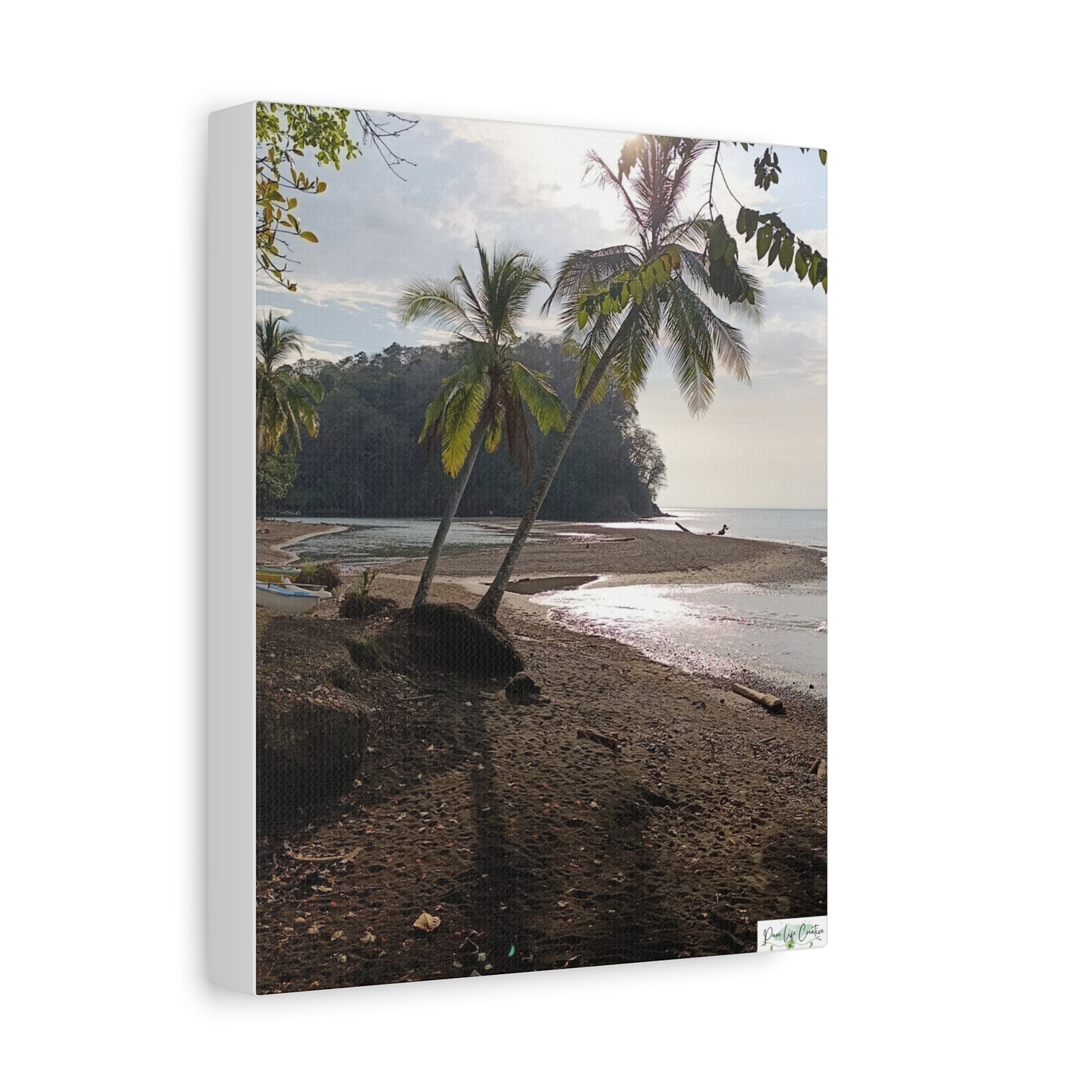 Tropical Palm Beach Canvas Wall Art — Matte Stretched 1.25"